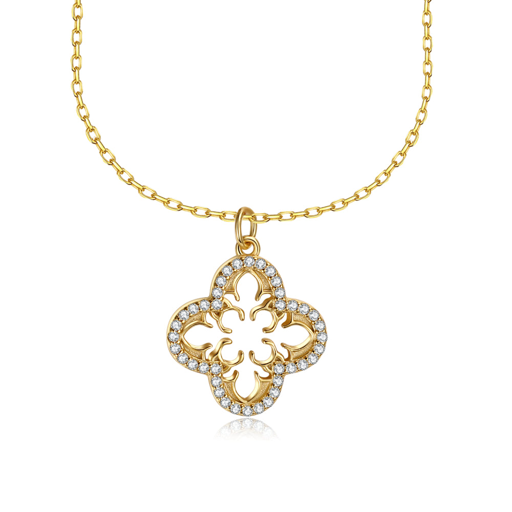 Halskette aus Vermeil-Gold - CLOVER