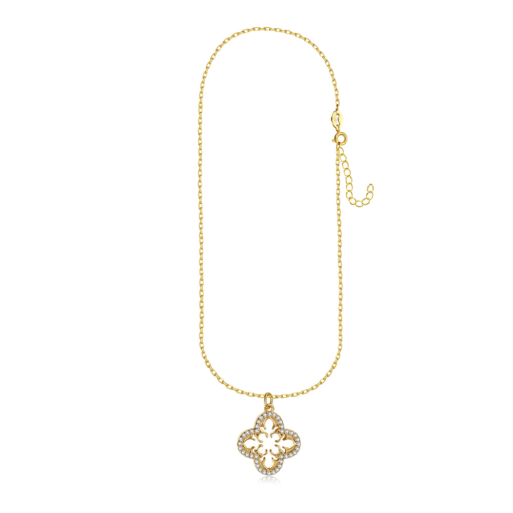Halskette aus Vermeil-Gold - CLOVER